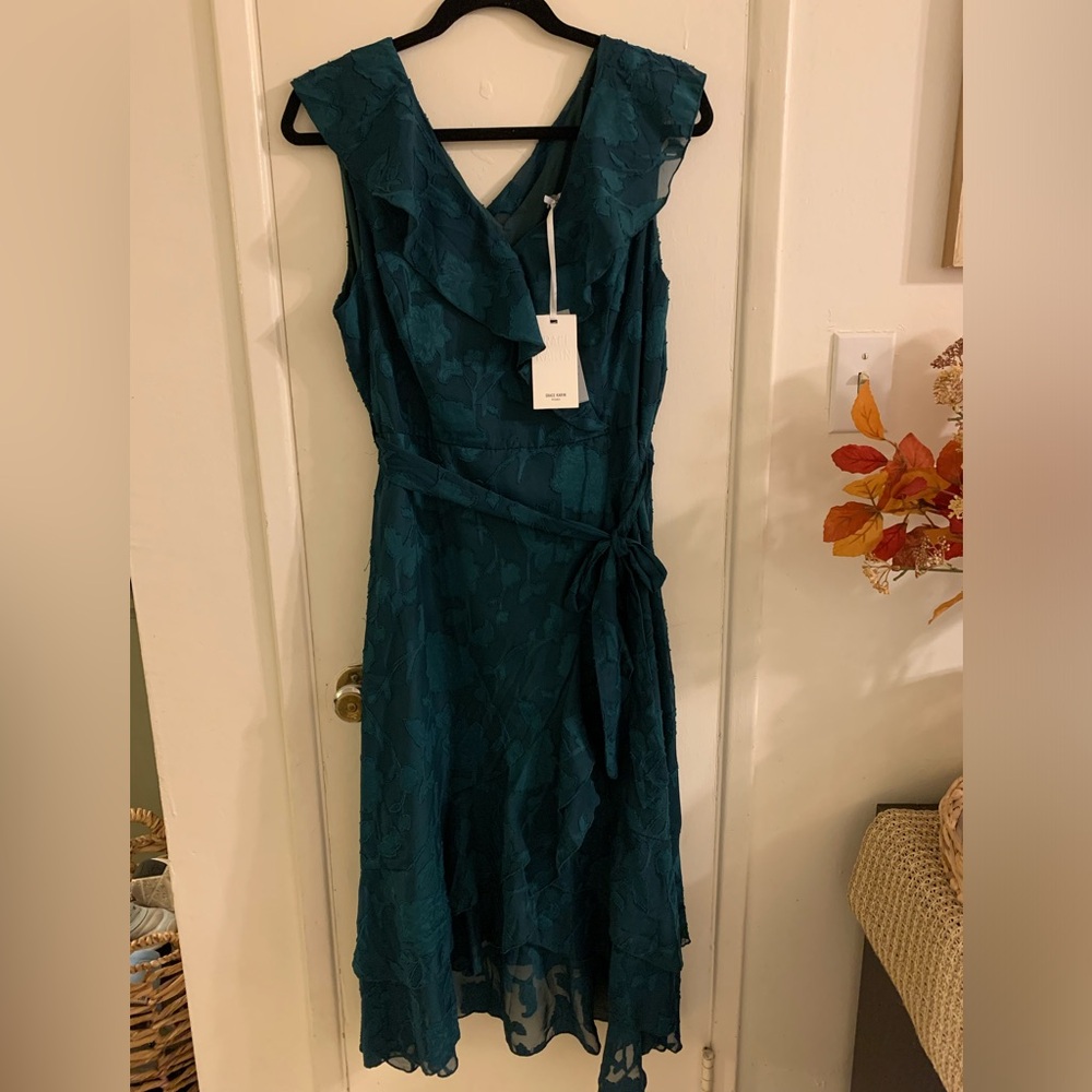Grace Karin Asymmetrical Teal Dress